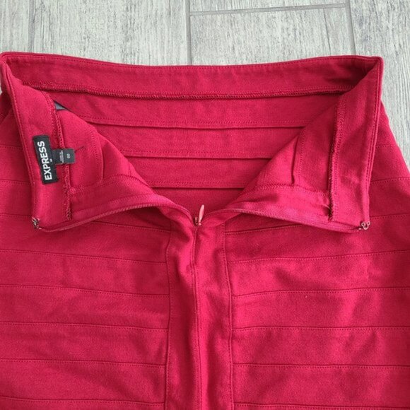 Express women's pleated red mini skirt size 00 - Picture 5 of 8
